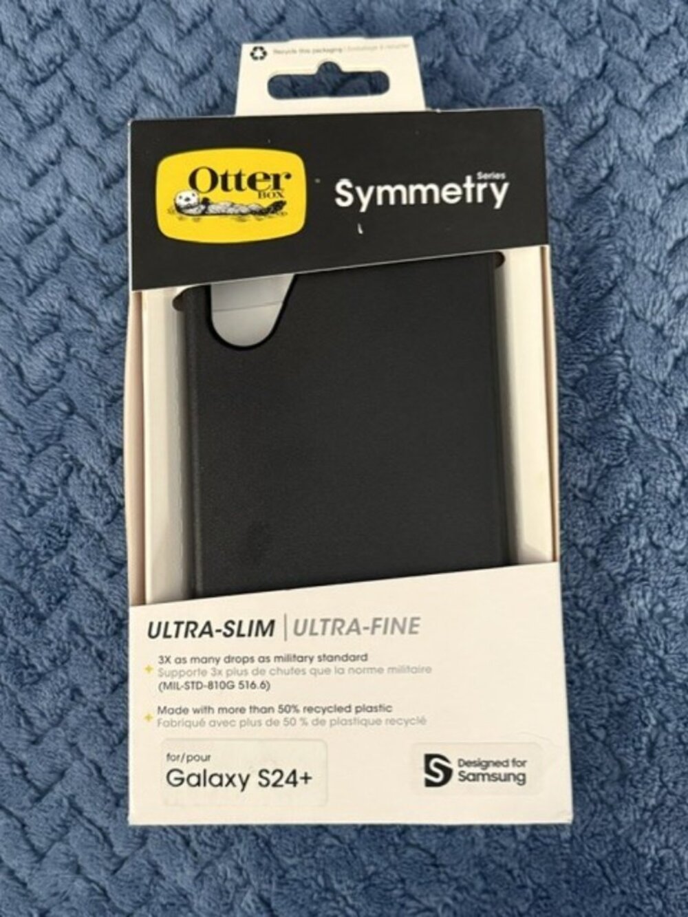 NIB OtterBox Symmetry Case Samsung Galaxy S24+ Black Ultra Slim Drop Protection